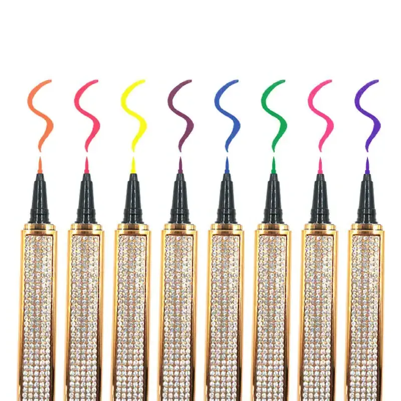 Colorful Waterproof Eyeliner Sticking Glue Pen Eyeliner Pen