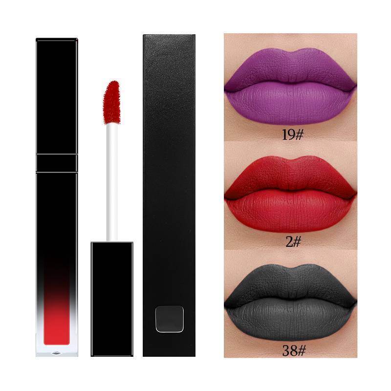 49 Colors Long Lasting Waterproof Lipstick Custom Private Label No Stick Cup Vegan Matte Liquid Lipstick