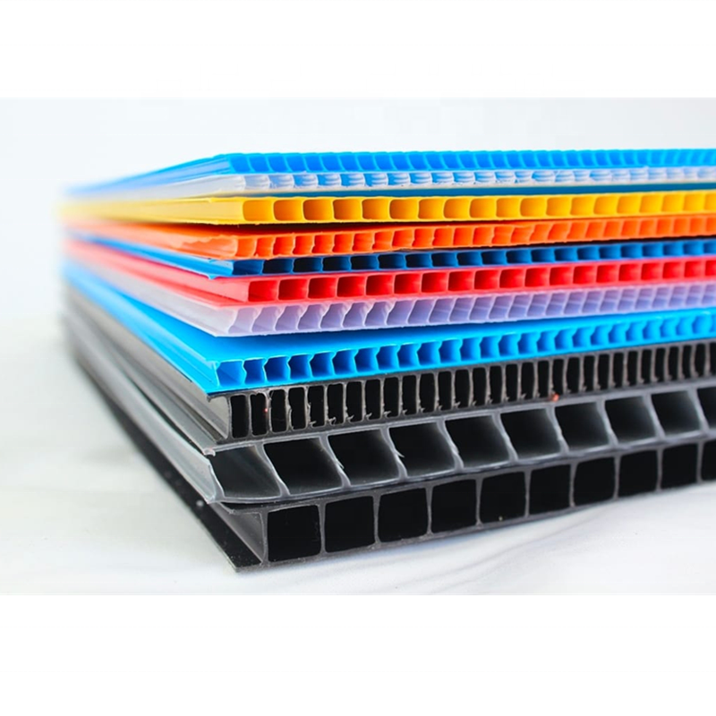 Corrugated plastic floor protection fluted hollow sheet honeycomb panel PP corrugated 48x96 corflute sheets for floor covering