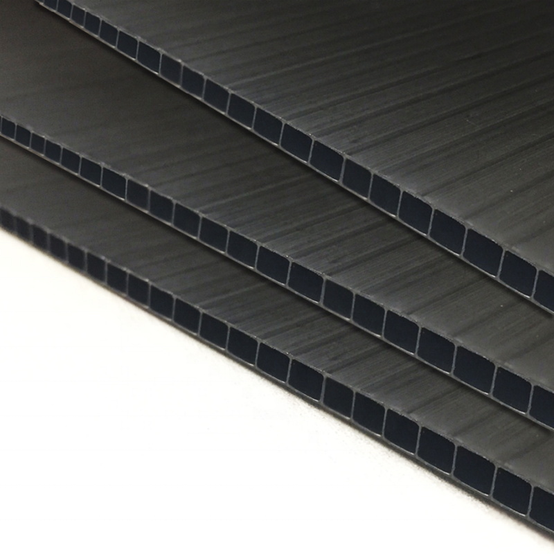 Multiwall black 48x96 PP correx coroplast corflute hollow plastic sheet 4X8 PP corrugated plastic correx laminate sheet