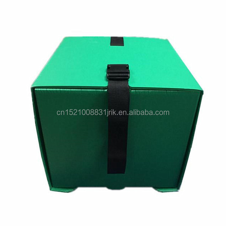 5mm Thick Black PP Materials Corflute Motorcycle Tail Boxes Correx Corrugated Plastic Food Pizza Delivery Top Box For Scooters