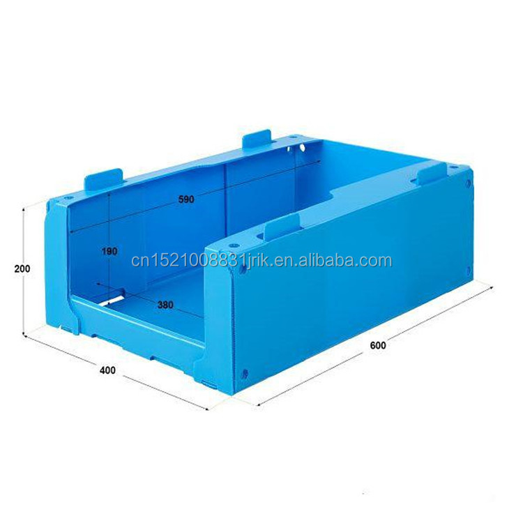 Mannkie Corflute Corrugated Plastic PP Plastic Stackable Correx Picking Bins For Clothes Warehouse Correx Picking Bins