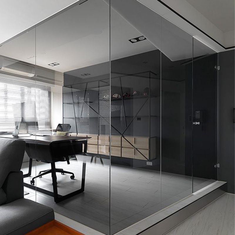 Modern small office cubicle aluminum frame interior partitions glass wall