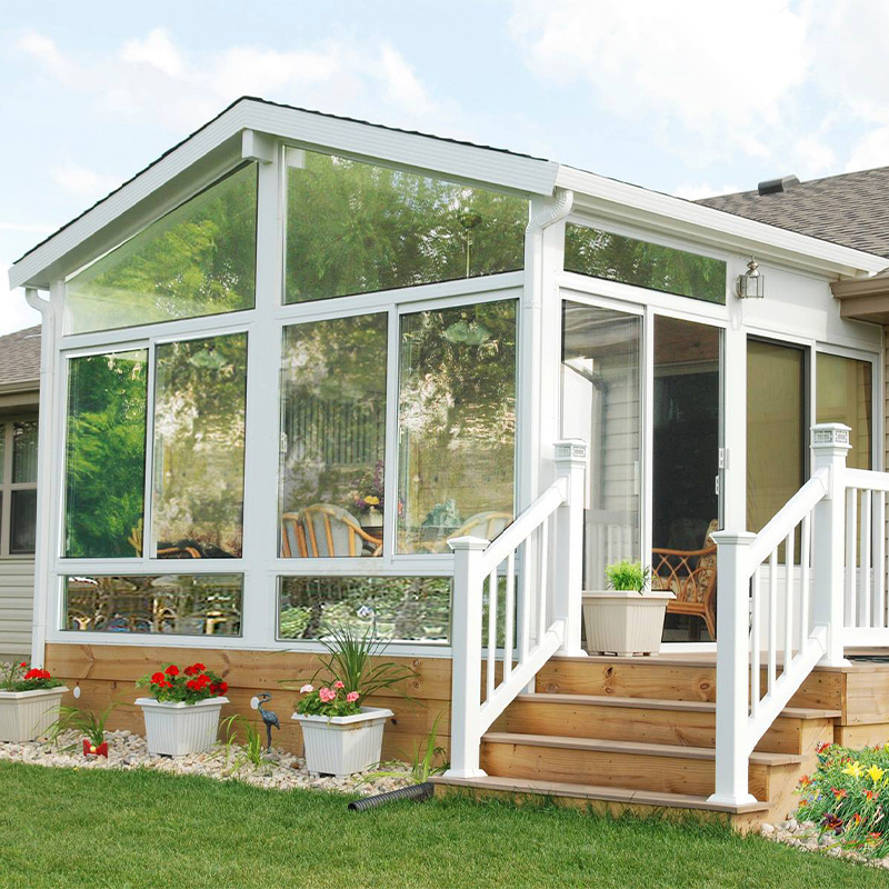 Customized winter garden easyset up 4 season glass sunroom house kit