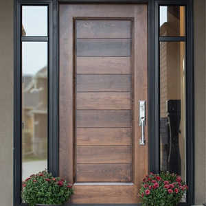 China Supplier Exterior Outside Main Front Entry Wood Door Villa Main Entrance Composite Wpc Wooden Doors For House