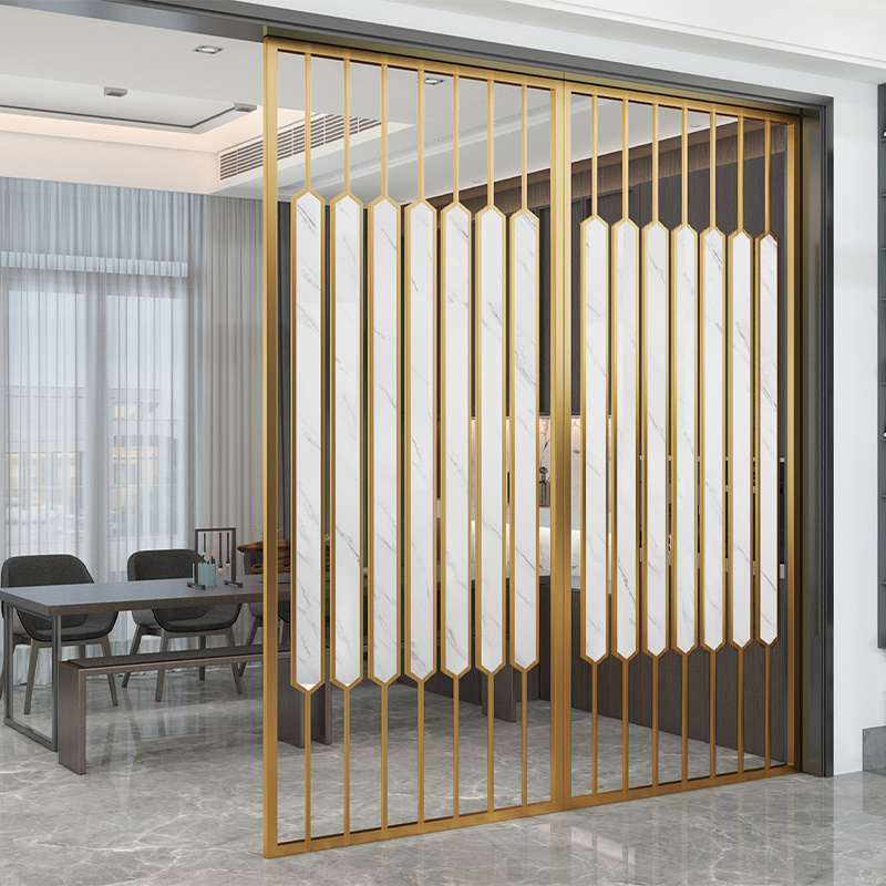 Foshan decorative wrought iron room divider & stainless steel screens