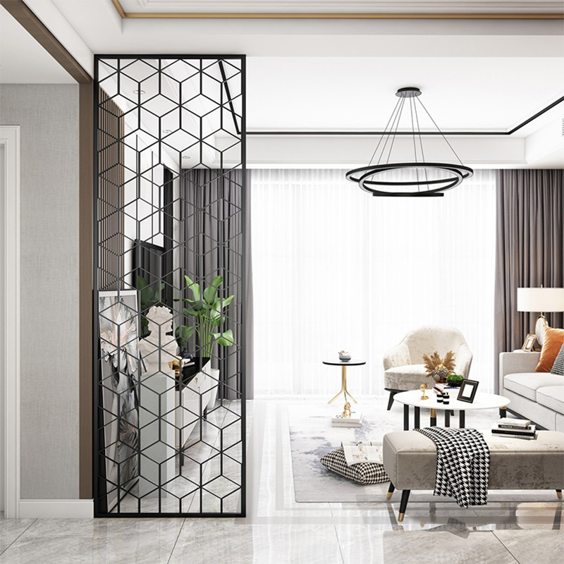 Partition wall wrought iron stainless steel room dividers and screens for bedroom