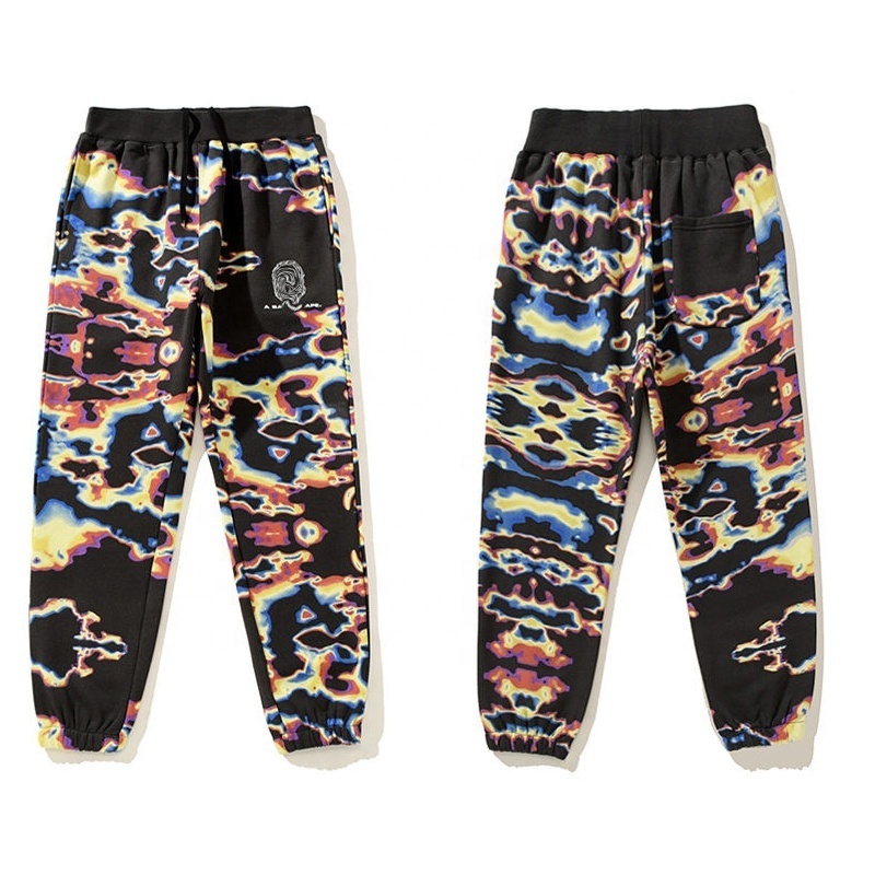 HD baggy print pants men hoodie and sweatpants set men high quality athletic pants casual clothes trouser for men