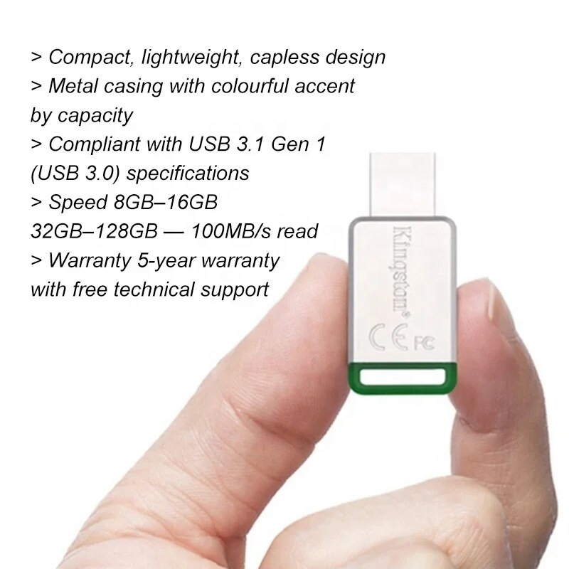 For Kingstons DT50 USB 3.0 USB Flash Drive 16GB Pendrive 128GB 32GB Pendrive 64GBGB Metal Pen Drives USB2.0 Memory U Stick