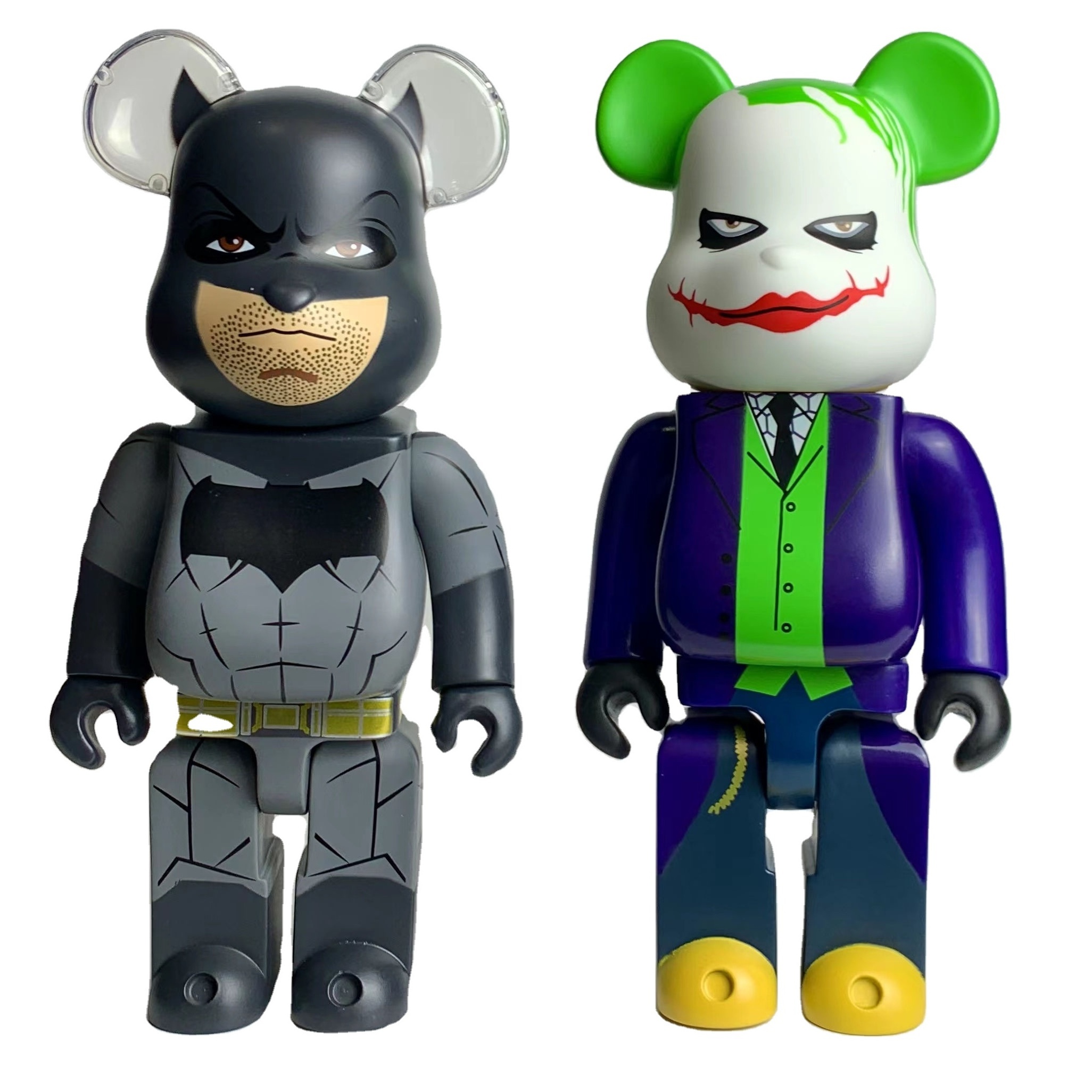 2 Colour 28cm 400% Tide Brand Bearbrick Bat and the Joker Violent PVC Vinyl Action Figure With Boxed