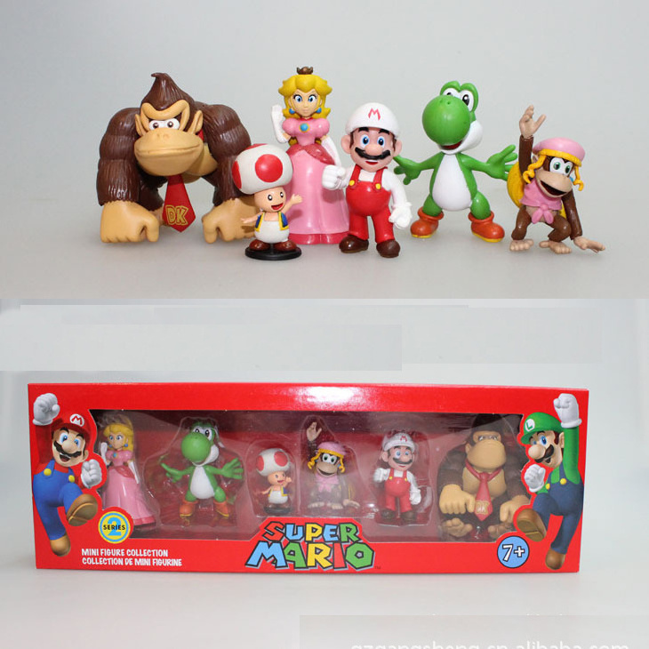 hottest sold 8cm  mario toy mario bros series  mario Pvc Toy for kids figure gift