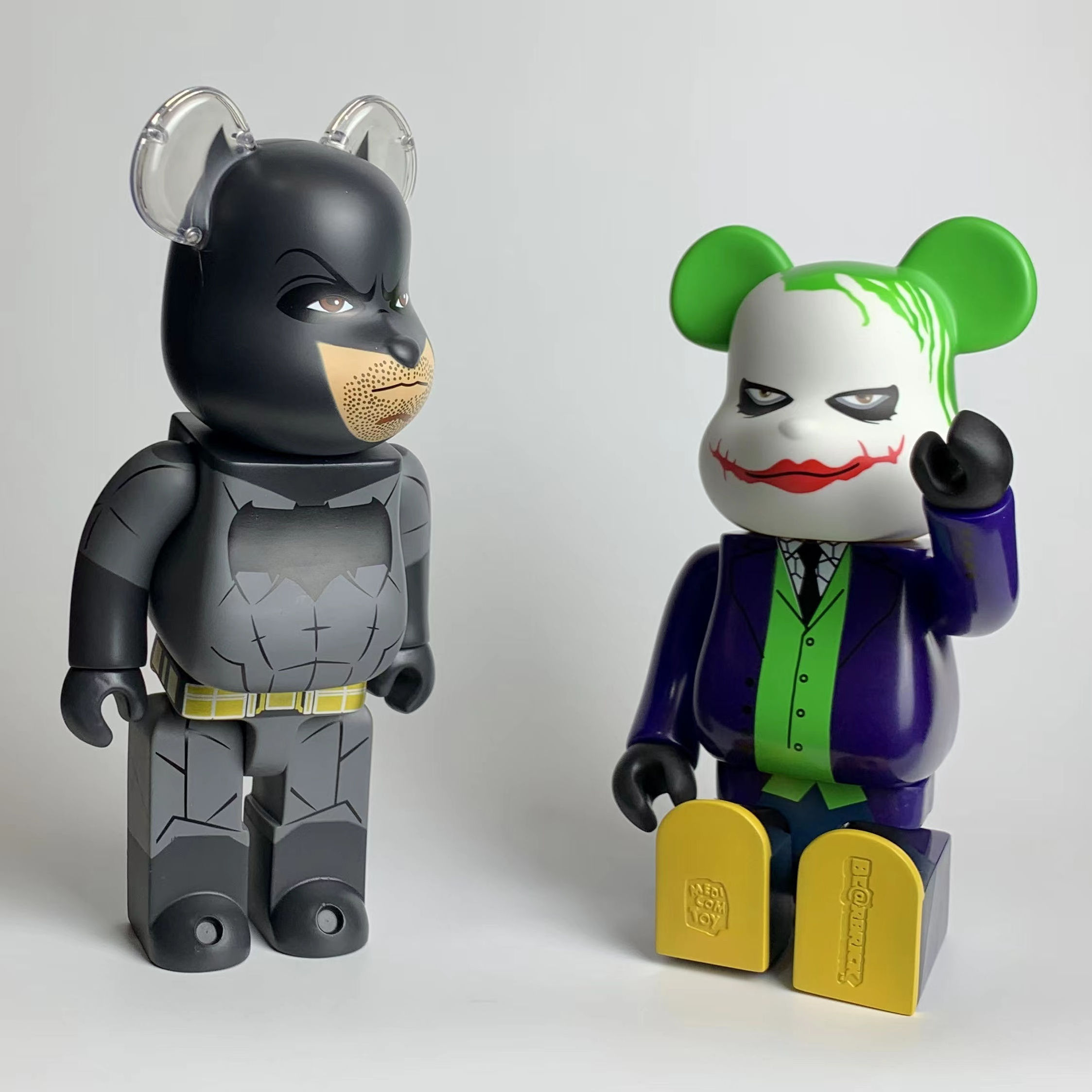 2 Colour 28cm 400% Tide Brand Bearbrick Bat and the Joker Violent PVC Vinyl Action Figure With Boxed