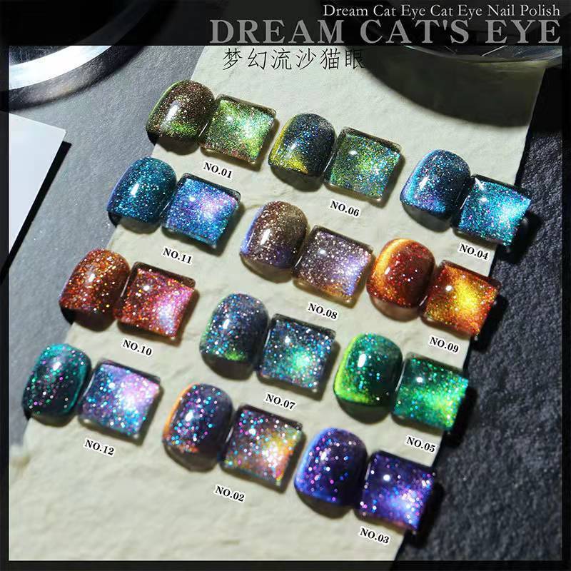 2022 Hot Sale 15 ML Nail Extension Gel 9 Colors Ice Crystal Cat Eye Gel Nail Glue UV Phototherapy Nails Arts Glitter Solid Color