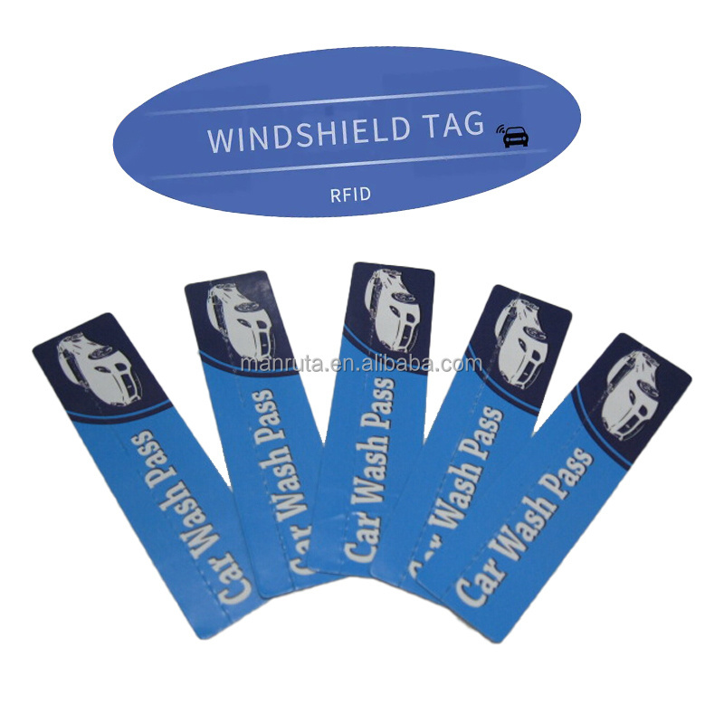 Long range UHF rfid Printed serial number Vehicle Windshield sticker Windscreen Tag