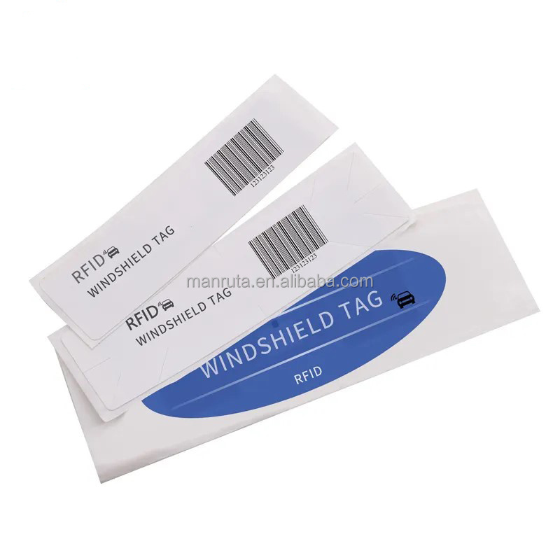 Long range UHF rfid Printed serial number Vehicle Windshield sticker Windscreen Tag