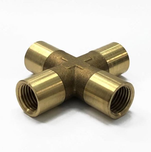 Brass pneumatic pipe joint