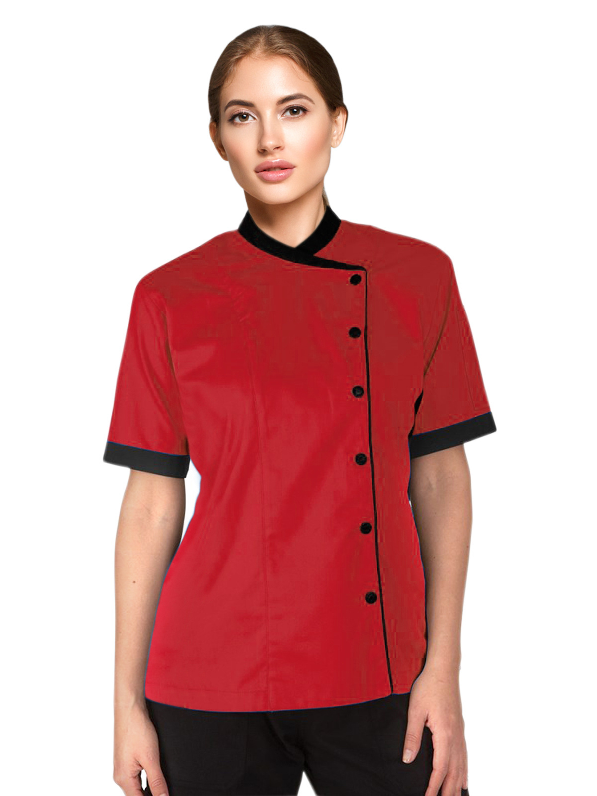 uniforms for chef Wholesale Custom Summer Hotel Uniforms Black Short Sleeve Chef Jacket Quantity cotton kitchen apron