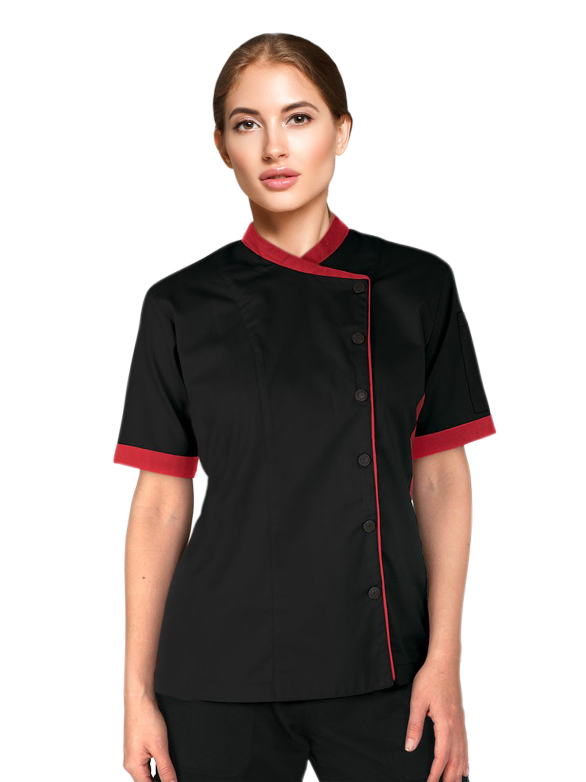 uniforms for chef Wholesale Custom Summer Hotel Uniforms Black Short Sleeve Chef Jacket Quantity cotton kitchen apron