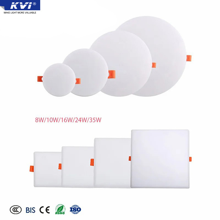 Indoor Panel Lighting Adjustable Recessed Mounted Frameless Round 3D Ceiling Led Panel Lights