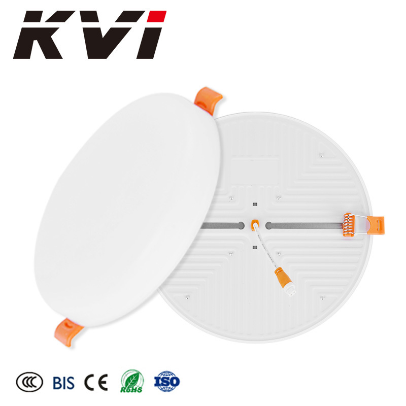 Indoor Panel Lighting Adjustable Recessed Mounted Frameless Round 3D Ceiling Led Panel Lights