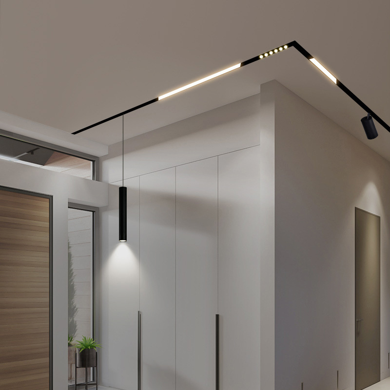 New Trend Custom Modern 48V Magnetic Track Light With Aluminum Recessed Track Magnetic Lighting System