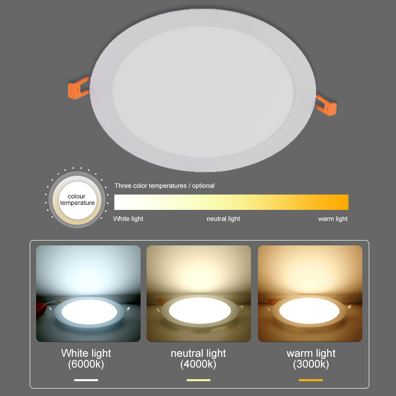 Led Panel Light pop canless round LED panel light Modern celling light