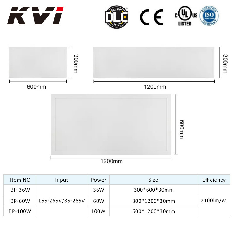 Indoor High Brightness Slim Square Flat Office Recessed Ceiling Lamp LED Commercial Panel Lights