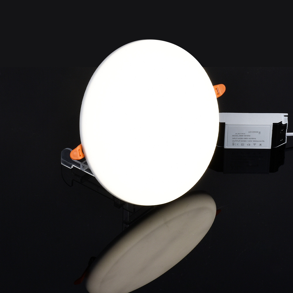 Round square surface Frameless Panel light flat panel led lighting