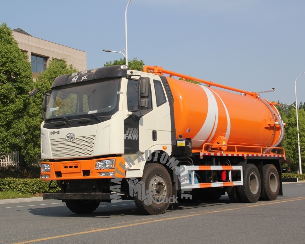 high quality and low price truck 6*4 faw left or right hand drive type truck Vacuum Septic Cleaning Fecal Sewage Suction Truck