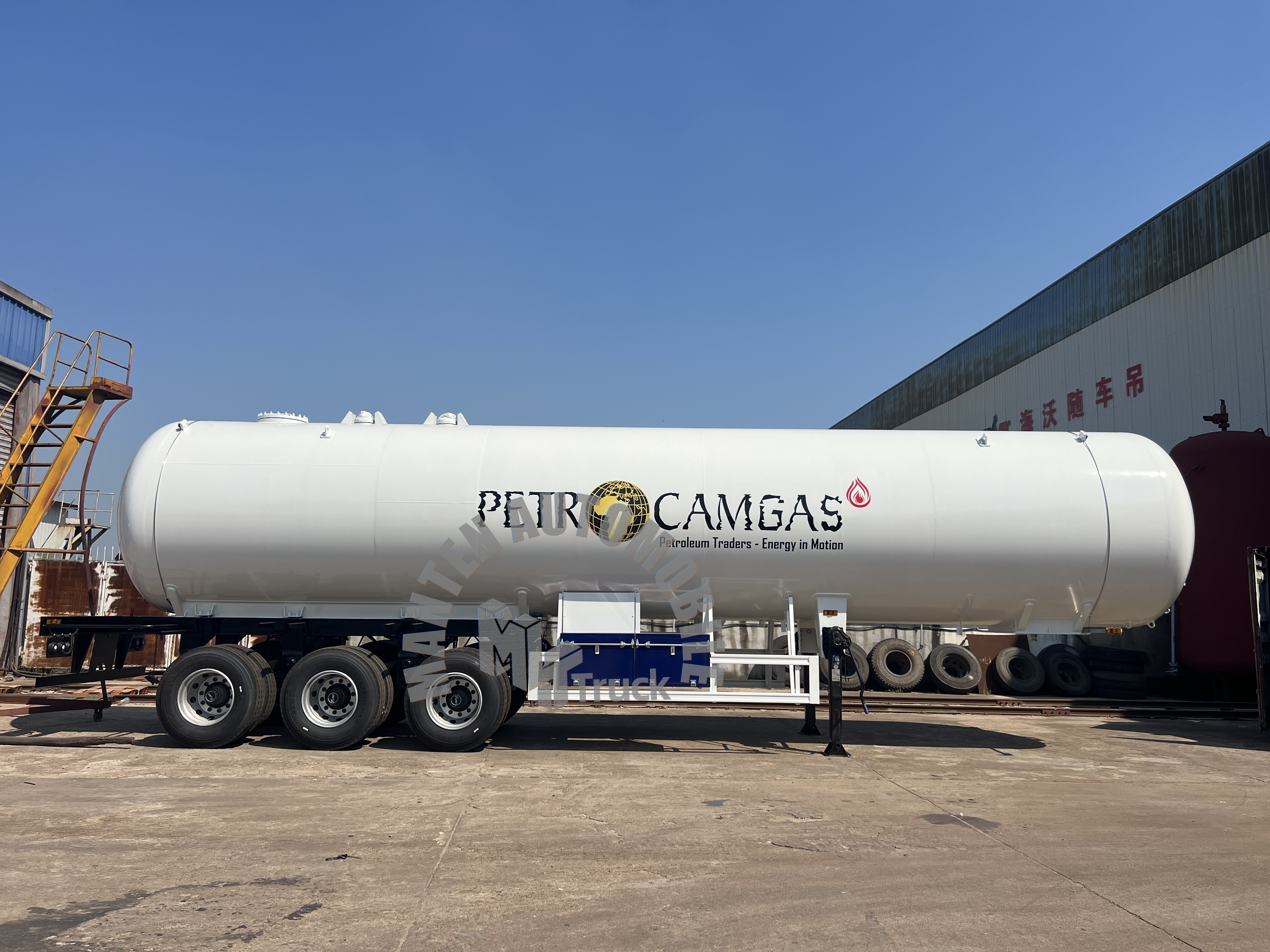 3 BPW axles 60000 Litres 30mt 3 Axle LPG Propane Tank 30tons 60m3 LPG Gas Trailer