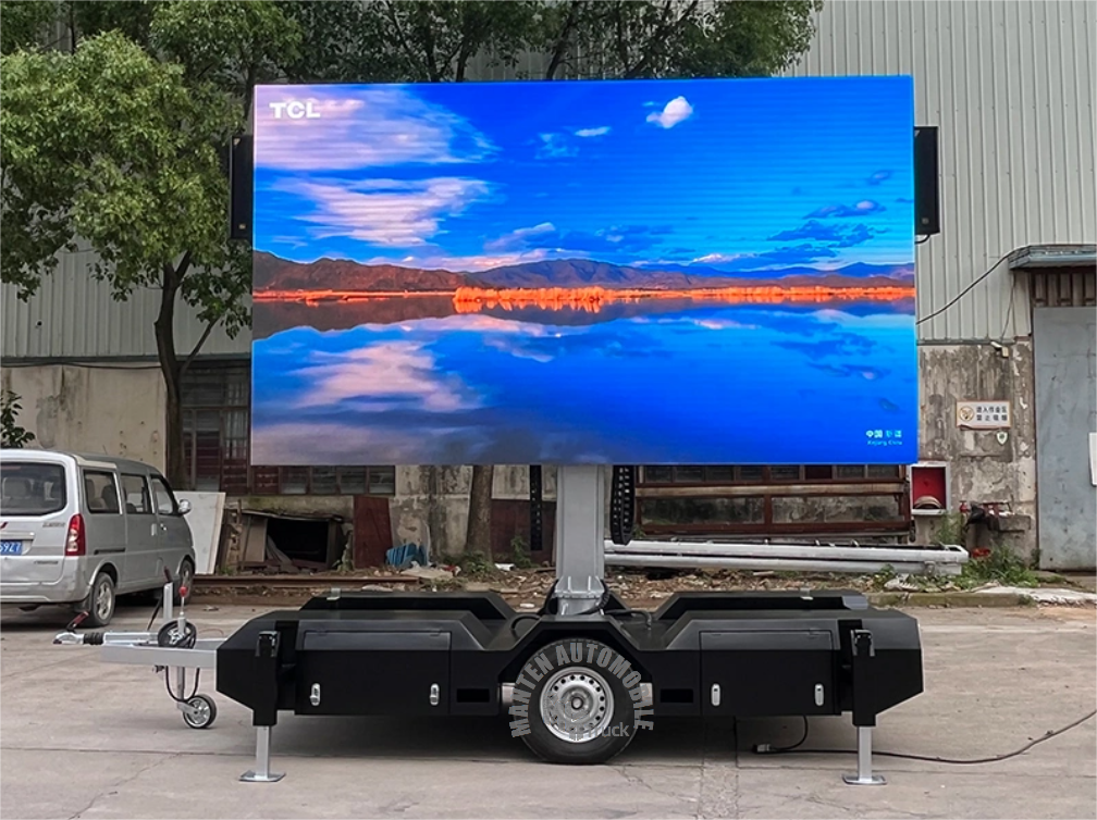 Solar Rotating Full Color Mobile LED Billboard Matrix Pantalla Screen Scooter Displays Trailer Digital Advertise Trailer