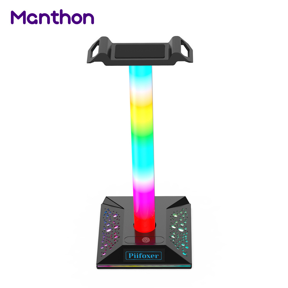 USB VR Valve Index Hook Acrylic Dual Phone RGB LED Holder Headphone Headset Stand With Wireless Charger Charging