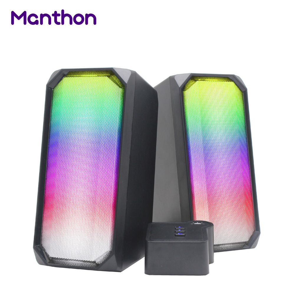 Hot Selling High Quality Bt Wireless USB Gaming Pc Laptop Speaker With Led RGB Light