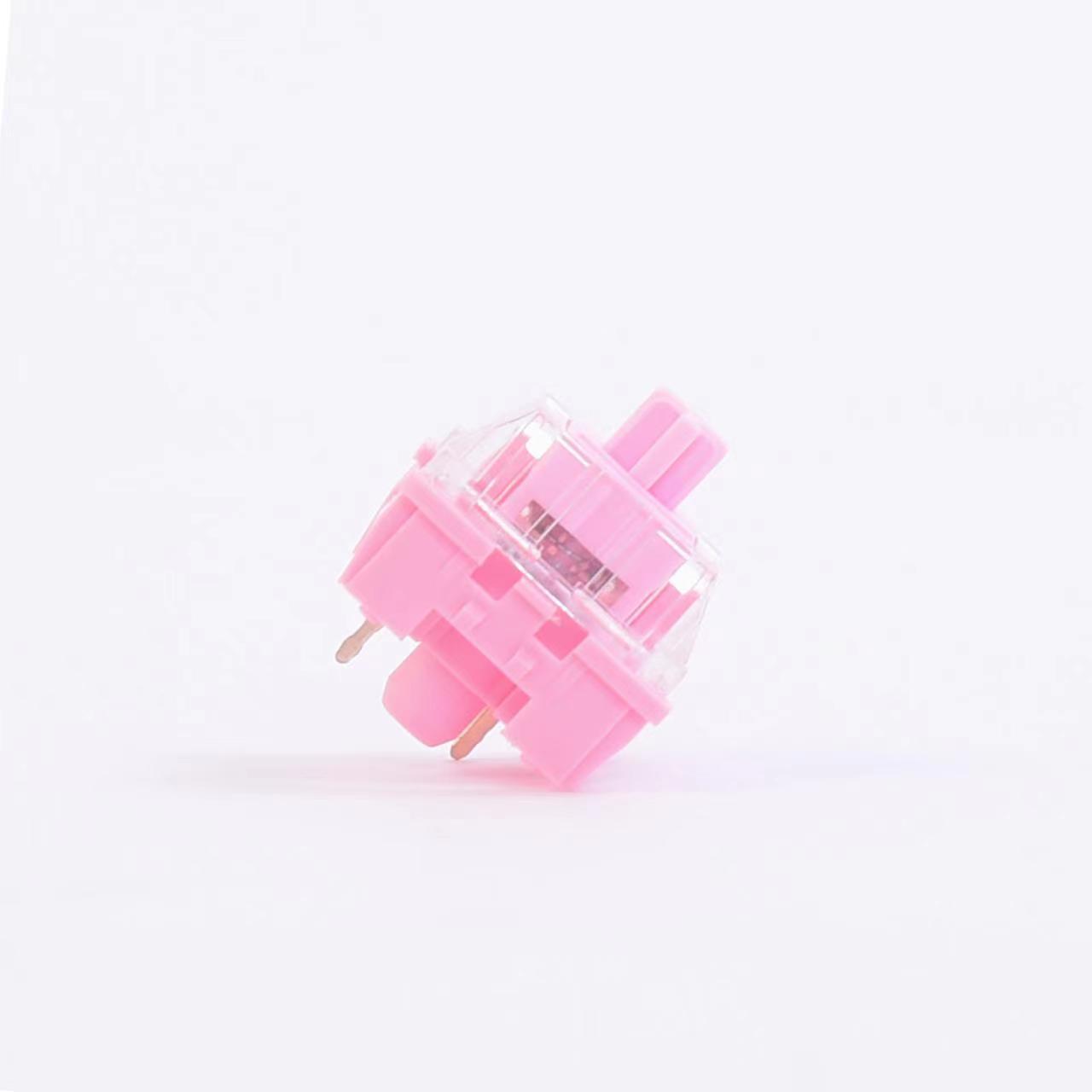 KTT Rose Switch for Mechanical Keyboard Content Liner POM Axis 43g Trigger RGB Transparent Customize