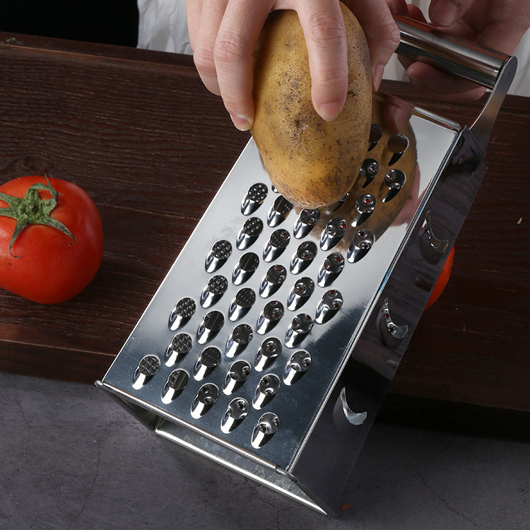 kitchen stainless steel manual four sides grater for fruit and vegetable carrot potato