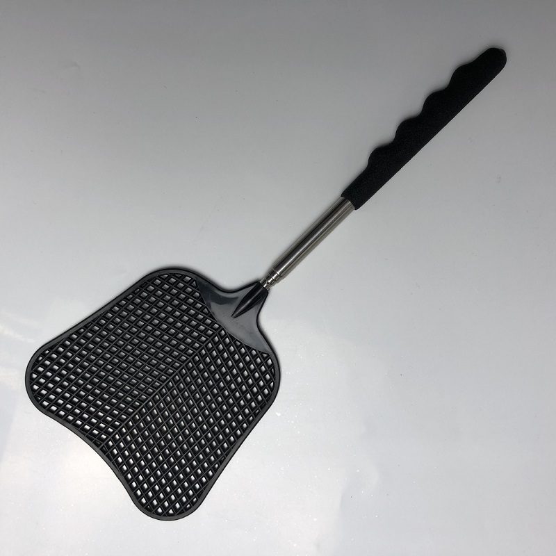 Plastic Telescopic Portable Fly Swatter Manual Flyswatter With Extendable Stainless Steel Pole