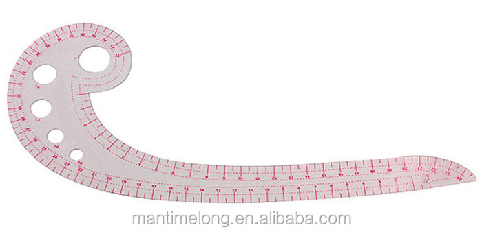 Comma Shaped flexible ruler scale ruler that is made the plastic ruler