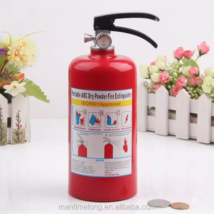 Creative Simulation Fire Extinguisher Coin Piggy Bank Money Box Coin Bank For Christmas Gift Birthday Gift