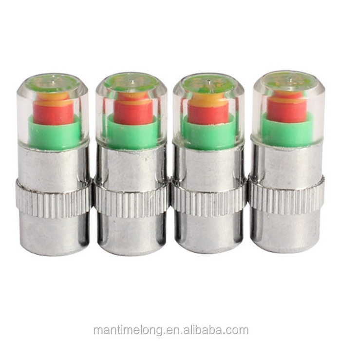 4pcs/set tire cap pressure tire valve cap with pressure indicator tire pressure indicator cap