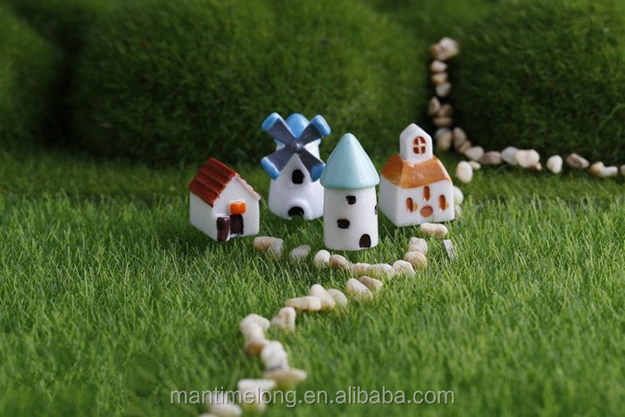 mini windmill,church,cabin ,castle doll chinese garden decoration home and garden decoration