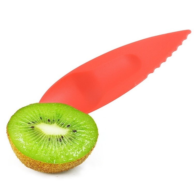 2 in 1 Kiwi Spoon Plastic Candy Color Kiwi Dig Spoon Scoop Fruit Knife Slicer Peeler Cutter