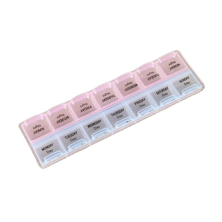 14 Grids 7 Days Weekly Pill Case Medicine Tablet Dispenser Organizer Pill Box Splitters Pill Storage Organizer Container