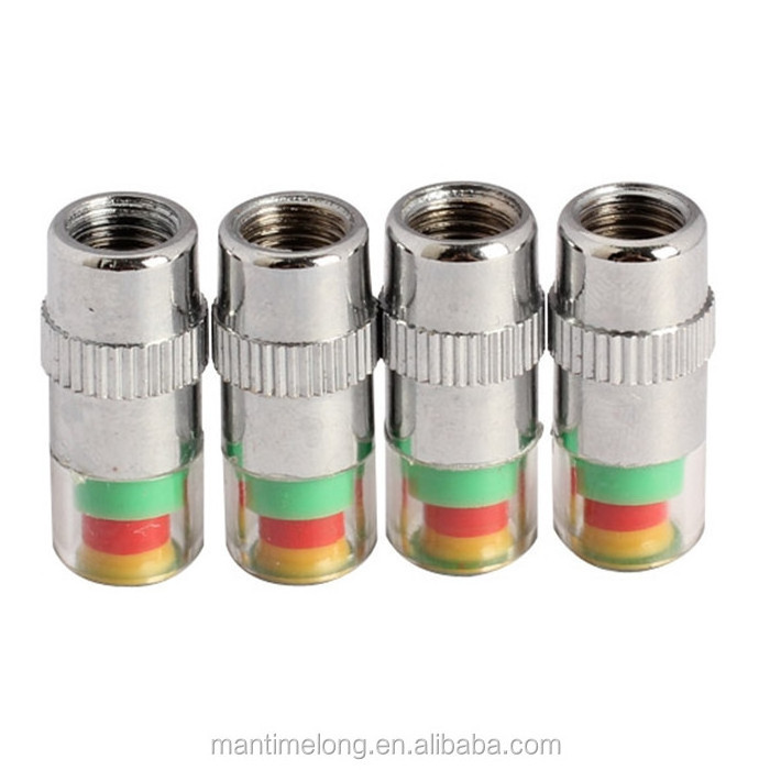 4pcs/set tire cap pressure tire valve cap with pressure indicator tire pressure indicator cap