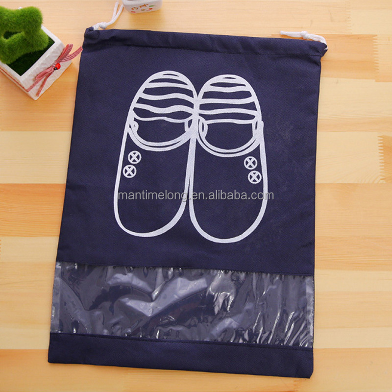 non-woven travel bag pouch waterproof storage shoe bag portable tote drawstring bag organizer