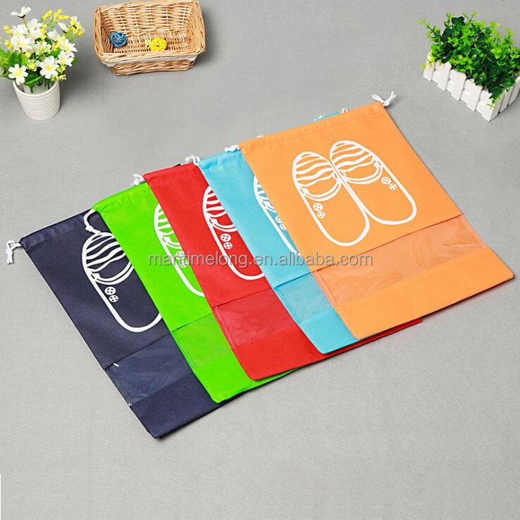 non-woven travel bag pouch waterproof storage shoe bag portable tote drawstring bag organizer