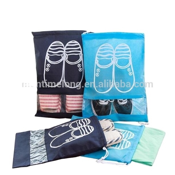 non-woven travel bag pouch waterproof storage shoe bag portable tote drawstring bag organizer