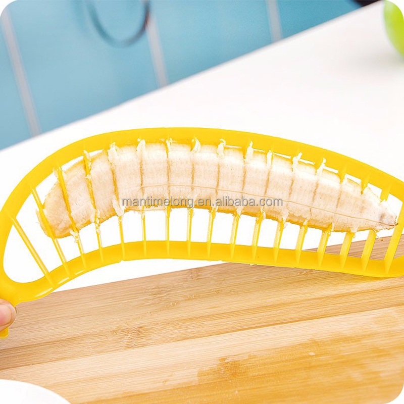 Kitchen Gadgets Plastic Banana Chip Slicer Cutter Fruit Vegetable Tools Salad Maker Cooking Tools