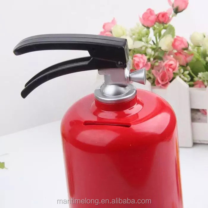 Creative Simulation Fire Extinguisher Coin Piggy Bank Money Box Coin Bank For Christmas Gift Birthday Gift