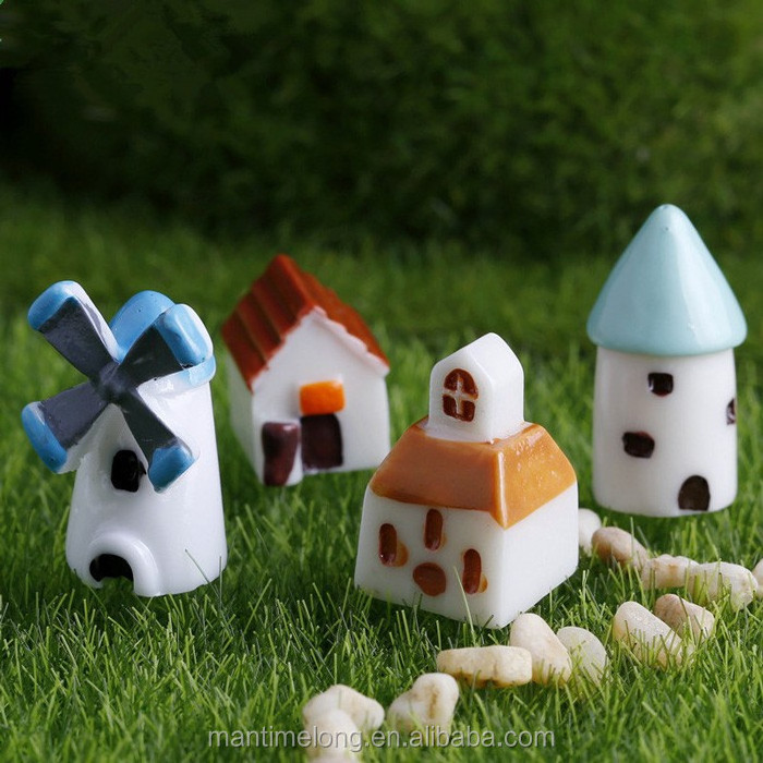 mini windmill,church,cabin ,castle doll chinese garden decoration home and garden decoration