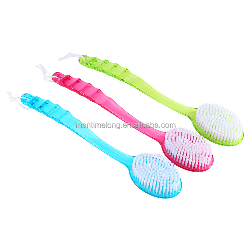 long handle plastic bath body brush massage shower brush